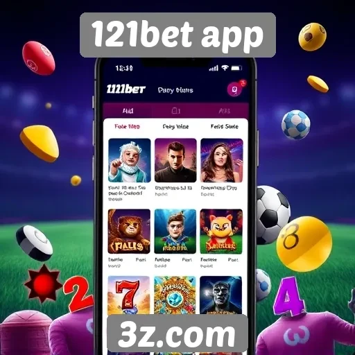 Variedade de jogos disponíveis no 121bet app